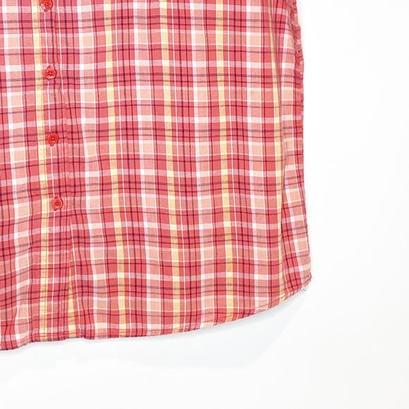 Looney Tunes Tweety Shirt Plaid Embroidered Sleeveless Button‎ Up Size 14W 16W - Picture 5 of 10